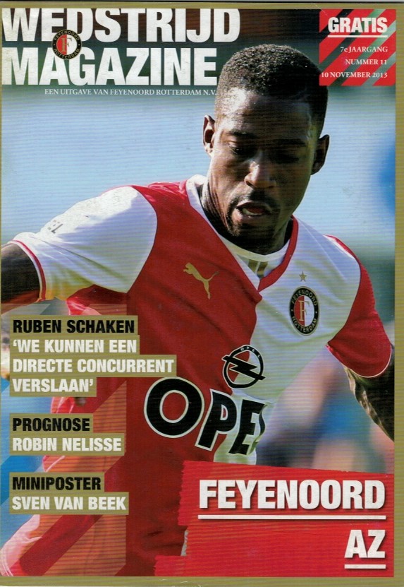 AZ Programma 10-nov-2013 Feyenoord uit